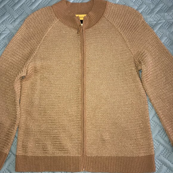 St. John Knit jacket cardigan Golden thread - Picture 7 of 16